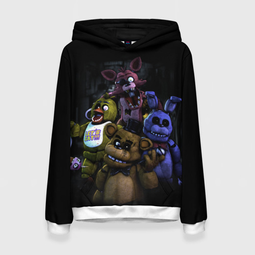 Женская толстовка 3D Five Nights at Freddy's - FNAF персонажи игры, цвет 3D печать