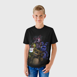 Детская футболка 3D Five Nights at Freddy's - FNAF персонажи игры - фото 2