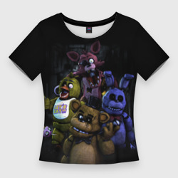 Женская футболка 3D Slim Five Nights at Freddy's - FNAF персонажи игры