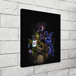 Холст квадратный Five Nights at Freddy's - FNAF персонажи игры - фото 2