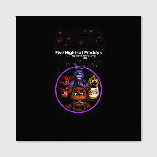 Холст квадратный Five Nights at Freddy's - персонажи из игры, цвет 3D печать - фото 2