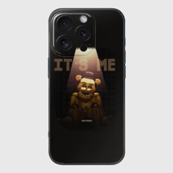Чехол для iPhone 16 Pro Max силиконовый с защитой камеры Five Nights at Freddy's - мишка Фредди