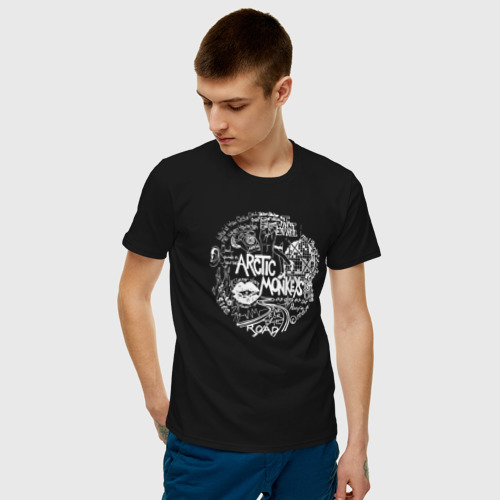 Мужская футболка хлопок Arctic Monkeys., цвет черный - фото 3