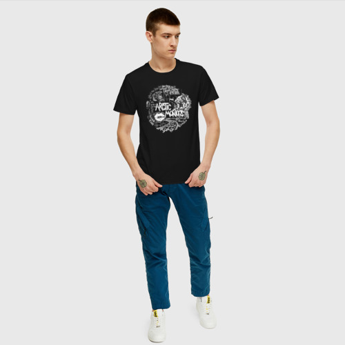 Мужская футболка хлопок Arctic Monkeys., цвет черный - фото 5