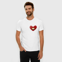 Мужская футболка хлопок Slim Пельмени в моем сердце - фото 2