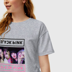 Женская футболка хлопок Oversize Blackpink. Lovesick Girls - фото 2