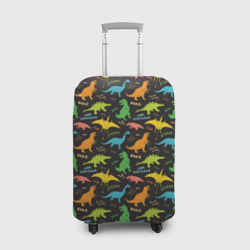 Чехол для чемодана 3D Разноцветные Динозавры