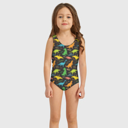Детский купальник 3D Разноцветные Динозавры