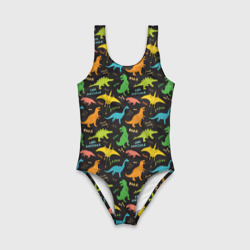 Детский купальник 3D Разноцветные Динозавры - фото 2
