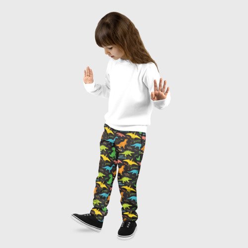 Детские брюки 3D Разноцветные Динозавры - фото 3