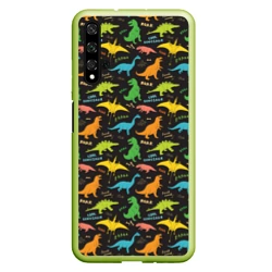 Чехол для Honor 20 Разноцветные Динозавры
