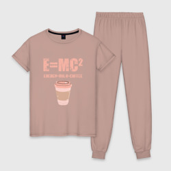 Женская пижама хлопок E=MC2 кофе