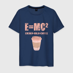 Мужская футболка хлопок E=MC2 кофе