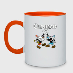 Кружка двухцветная Cuphead  веселые чашечки
