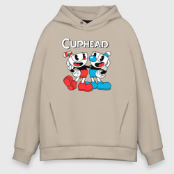 Мужское худи Oversize хлопок Cuphead Чашечки