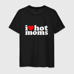 Мужская футболка хлопок I love Hot moms