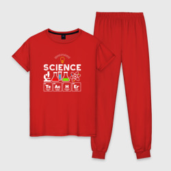 Женская пижама хлопок Учитель науки