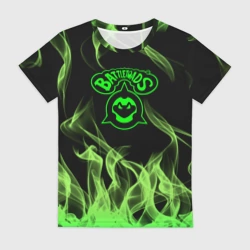 Женская футболка 3D Battletoads боевые жабы огонь