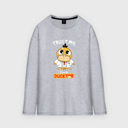 Мужской лонгслив oversize хлопок I'm Ducktor