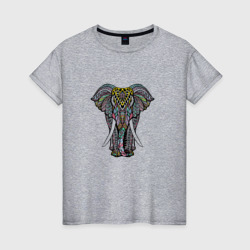 Indian elephant – Женская футболка хлопок с принтом купить со скидкой в -20%