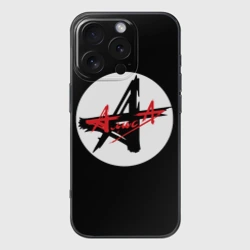 Чехол для iPhone 16 Pro силиконовый с защитой камеры Алиса - русский рок