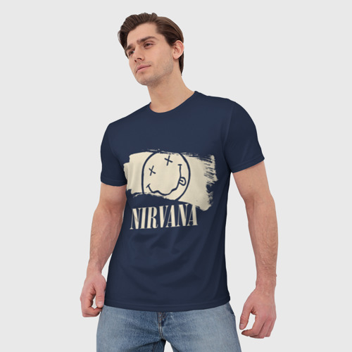 Мужская футболка 3D Nirvana Рок Группа, цвет 3D печать - фото 3