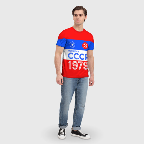 Мужская футболка 3D РОЖДЕННЫЙ В СССР | 1979, цвет 3D печать - фото 5
