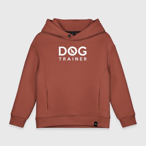 Детское худи Oversize хлопок Dog Trainer, цвет кирпичный