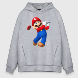 Мужское худи Oversize хлопок Марио - крутейший гольфист Super Mario