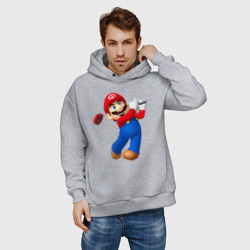 Мужское худи Oversize хлопок Марио - крутейший гольфист Super Mario - фото 2