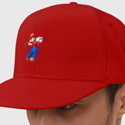 Кепка снепбек с прямым козырьком Марио - крутейший гольфист Super Mario