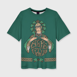 Женская футболка oversize 3D Древнеславянская богиня - Берегиня