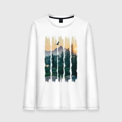 Мужской лонгслив хлопок Горные Походы и Птицы