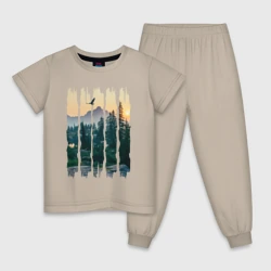 Детская пижама хлопок Горные Походы и Птицы