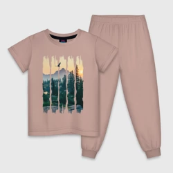 Детская пижама хлопок Горные Походы и Птицы