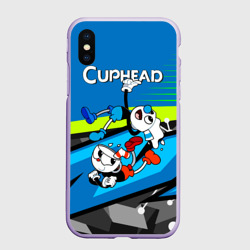 Чехол для iPhone XS Max матовый 2 чашечки Cuphead