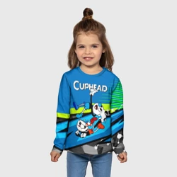 Детский лонгслив 3D 2 чашечки Cuphead - фото 2