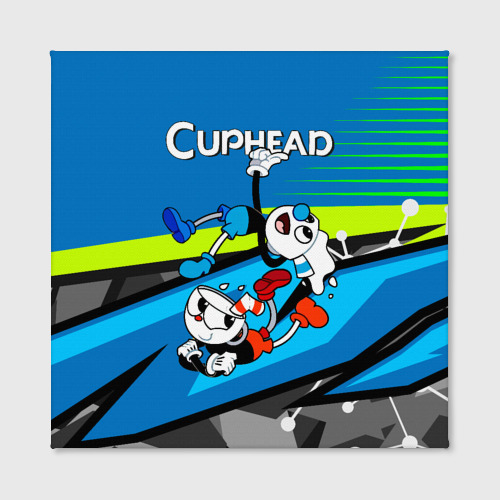 Холст квадратный 2 чашечки Cuphead, цвет 3D печать - фото 2