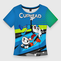 Женская футболка 3D Slim 2 чашечки Cuphead