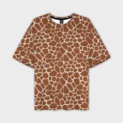 Мужская футболка oversize 3D Шкура Жирафа - Giraffe