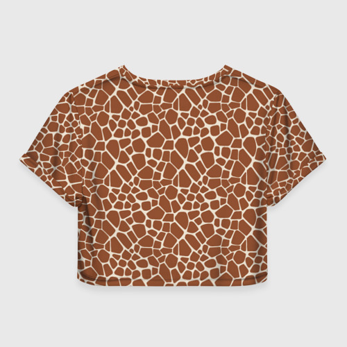 Женская футболка Crop-top 3D Шкура Жирафа - Giraffe, цвет 3D печать - фото 2