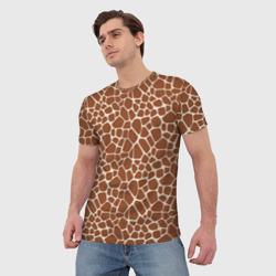 Мужская футболка 3D Шкура Жирафа - (Giraffe) - фото 2