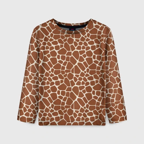 Детский лонгслив 3D Шкура Жирафа - Giraffe
