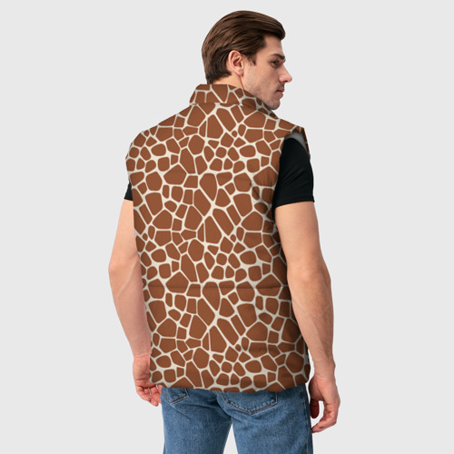 Мужской жилет утепленный 3D Шкура Жирафа - Giraffe, цвет светло-серый - фото 4