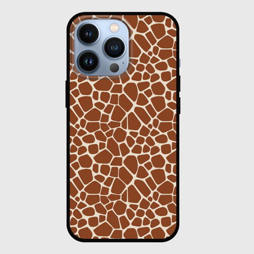 Чехол для iPhone 13 Pro Шкура Жирафа - Giraffe, цвет черный