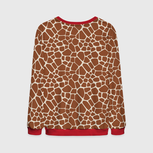 Мужской свитшот 3D Шкура Жирафа - Giraffe, цвет красный - фото 2