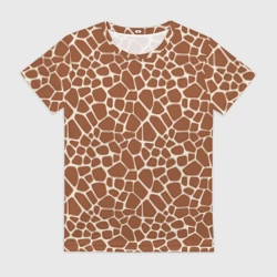 Женская футболка 3D Шкура Жирафа - Giraffe