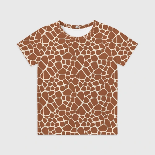 Детская футболка 3D Шкура Жирафа - Giraffe