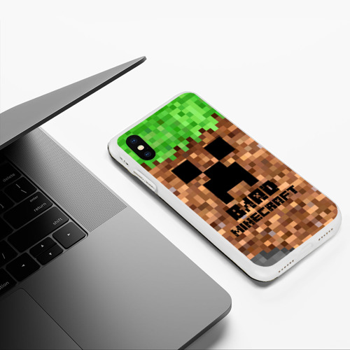 Чехол для iPhone XS Max матовый Влад Minecraft, цвет белый - фото 5