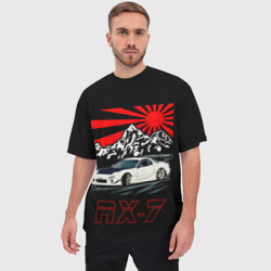 Мужская футболка oversize 3D Мазда RX - 7 - фото 2